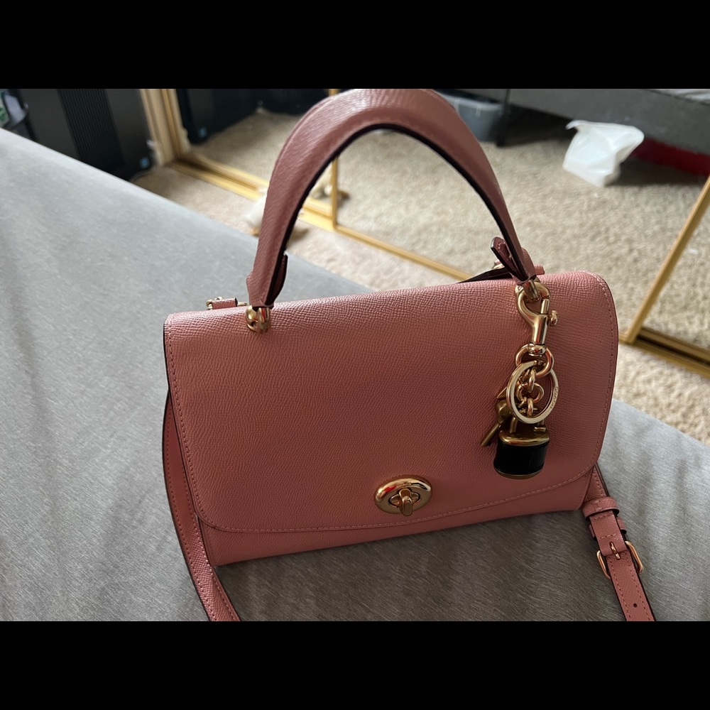 Pink coach handbag